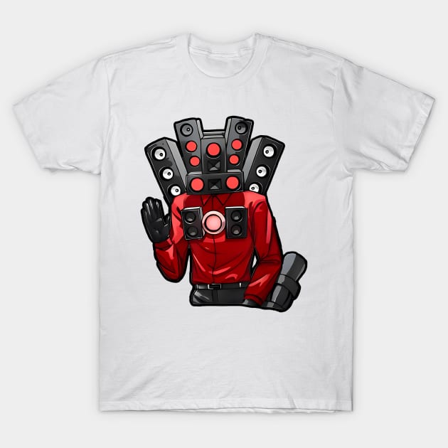 Skibidi Toilet Speaker T-Shirt by RunnersRoar